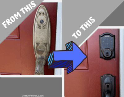 Keyless deadbolt lock before and after