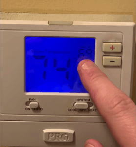 setting a thermostat